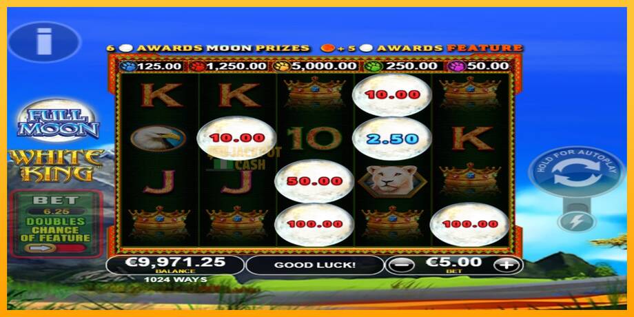 Full Moon: White King PowerPlay Jackpot машина за игри за пари, слика 3