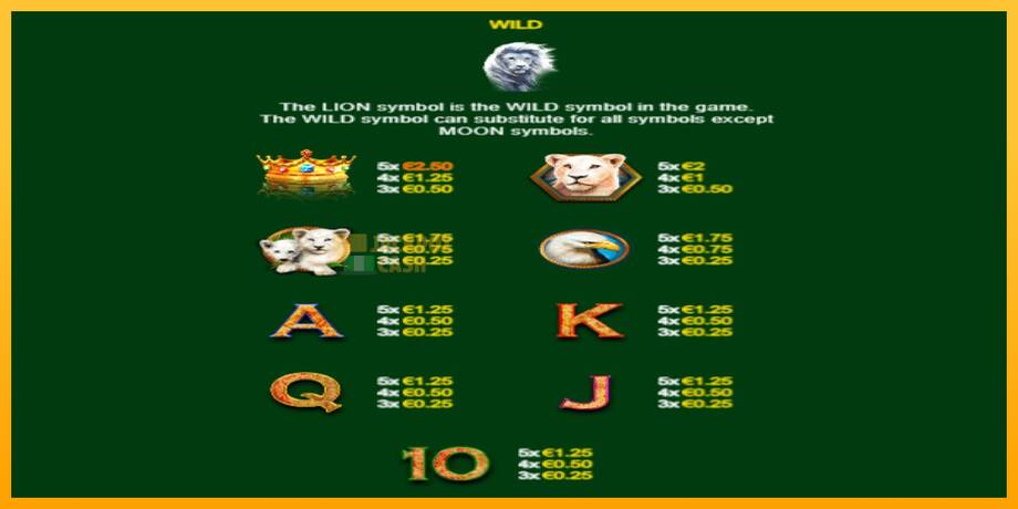 Full Moon: White King PowerPlay Jackpot машина за игри за пари, слика 6