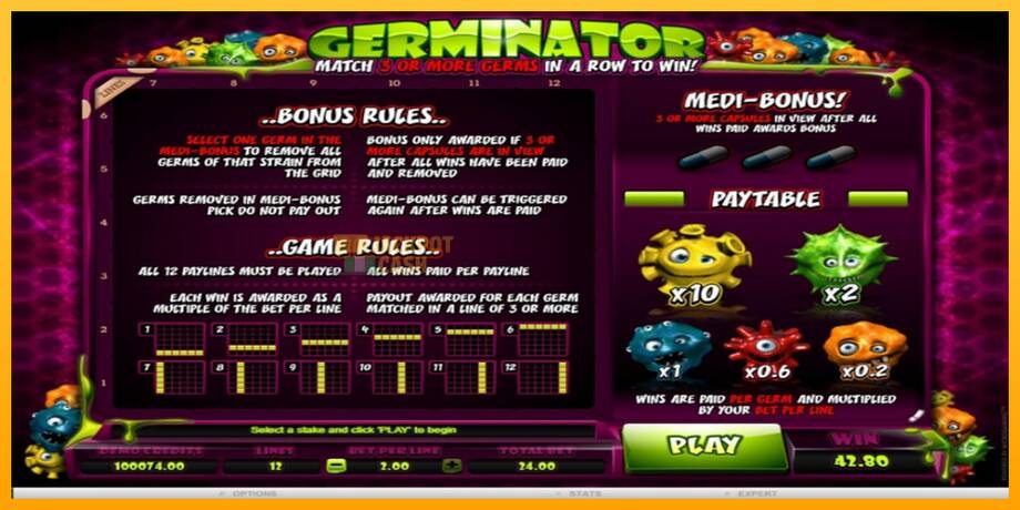 Germinator машина за игри за пари, слика 2