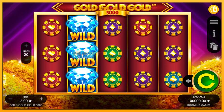 Gold Gold Gold 5000 машина за игри за пари, слика 1