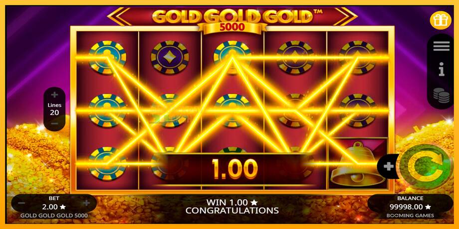 Gold Gold Gold 5000 машина за игри за пари, слика 2