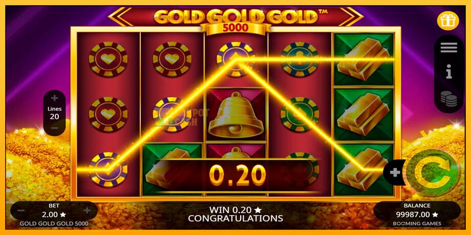 Gold Gold Gold 5000 машина за игри за пари, слика 3