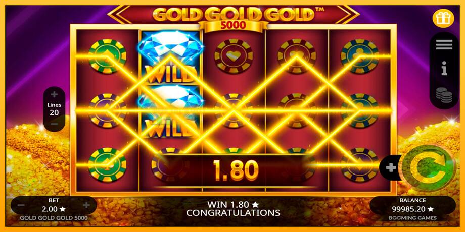 Gold Gold Gold 5000 машина за игри за пари, слика 4