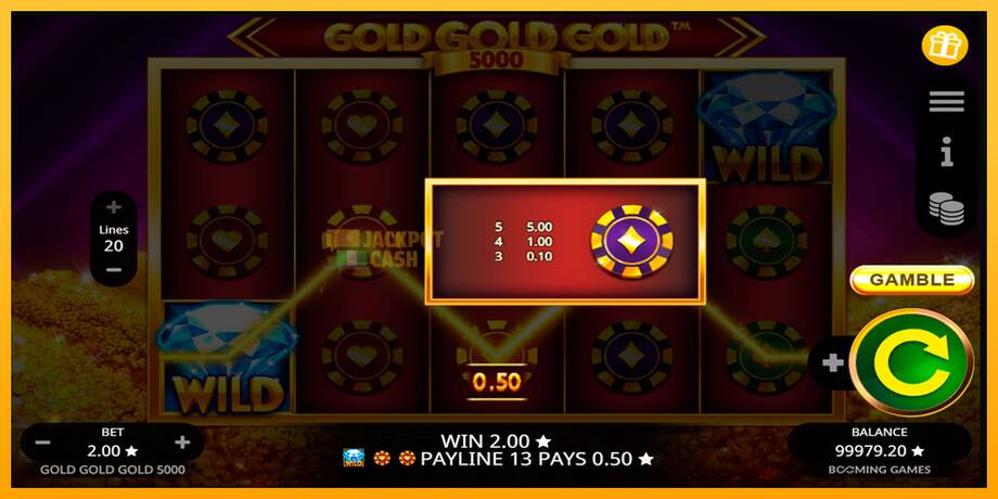 Gold Gold Gold 5000 машина за игри за пари, слика 6