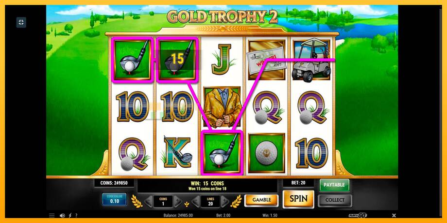 Gold Trophy 2 машина за игри за пари, слика 3