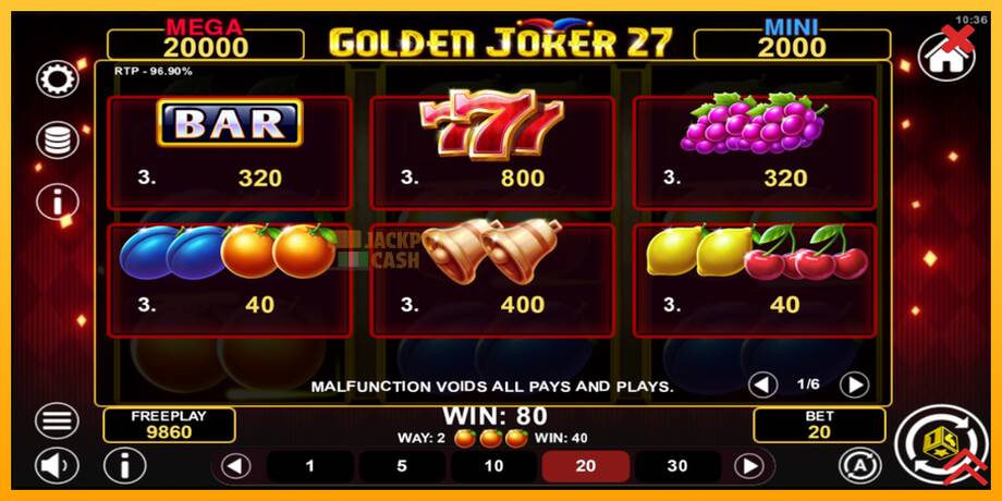 Golden Joker 27 Hold & Win машина за игри за пари, слика 5