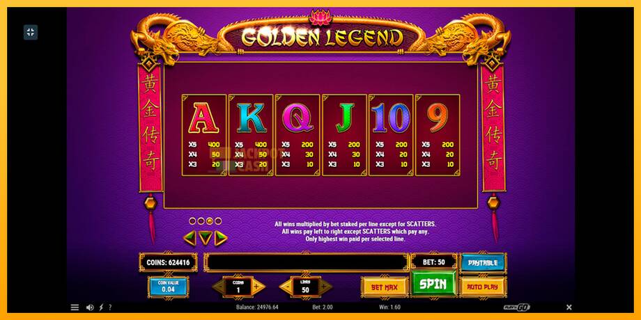 Golden Legend машина за игри за пари, слика 6