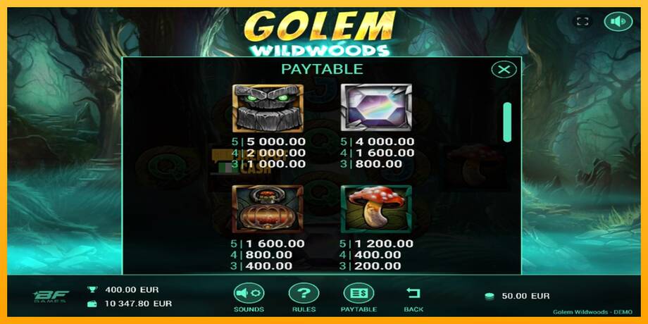 Golem Wildwoods машина за игри за пари, слика 4