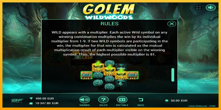 Golem Wildwoods машина за игри за пари, слика 5