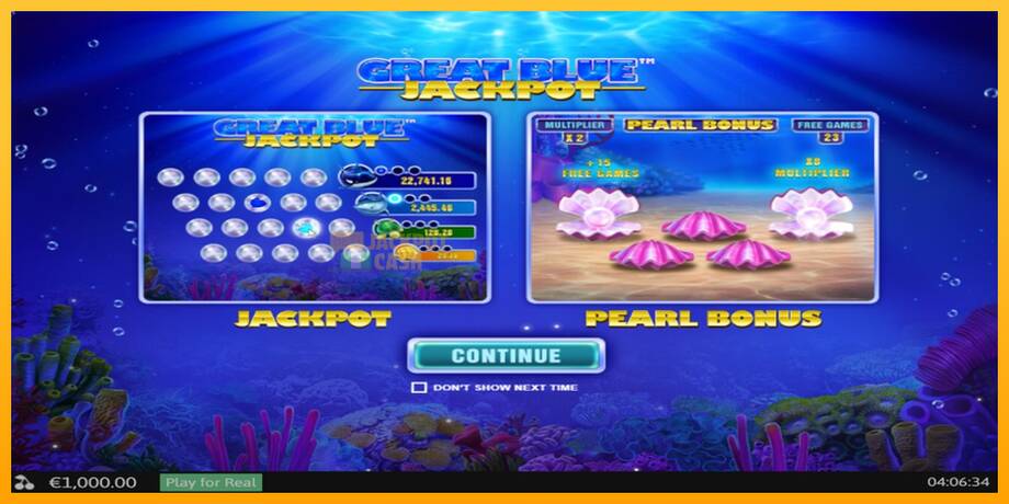 Great Blue Jackpot машина за игри за пари, слика 1