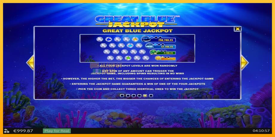 Great Blue Jackpot машина за игри за пари, слика 7