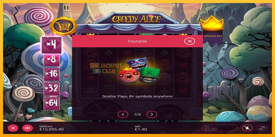 Greedy Alice машина за игри за пари, слика 4