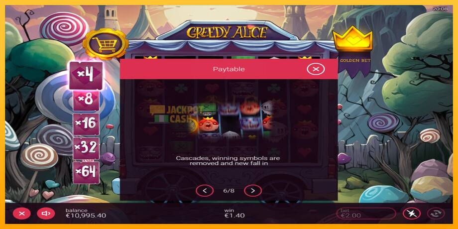 Greedy Alice машина за игри за пари, слика 5