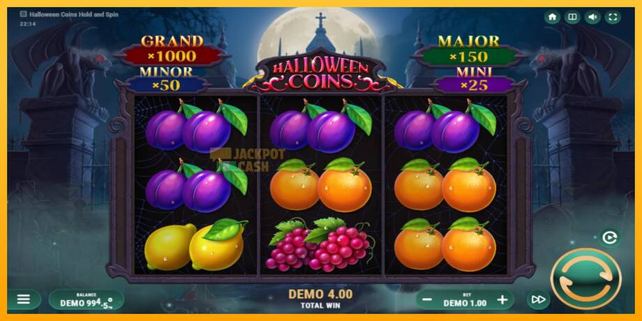 Halloween Coins Hold and Spin машина за игри за пари, слика 3