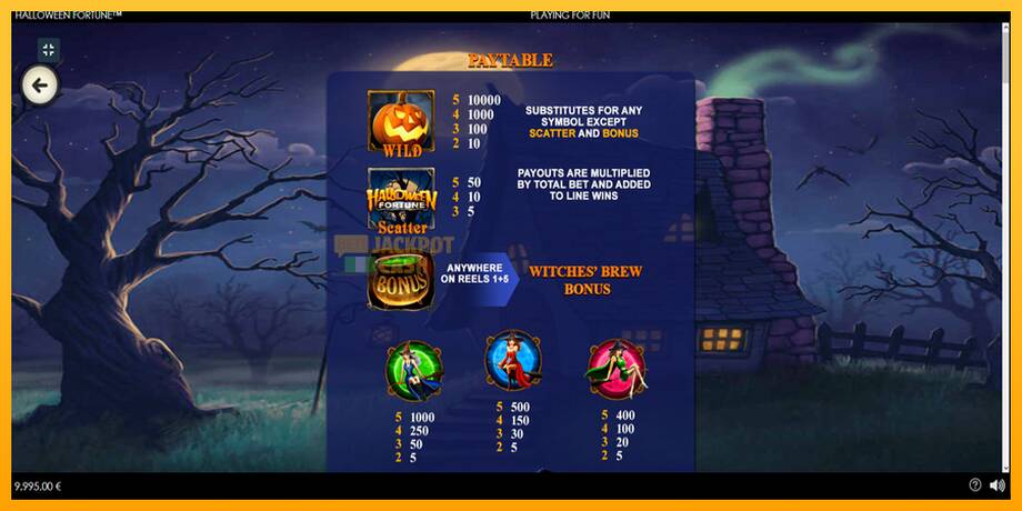 Halloween Fortune машина за игри за пари, слика 6