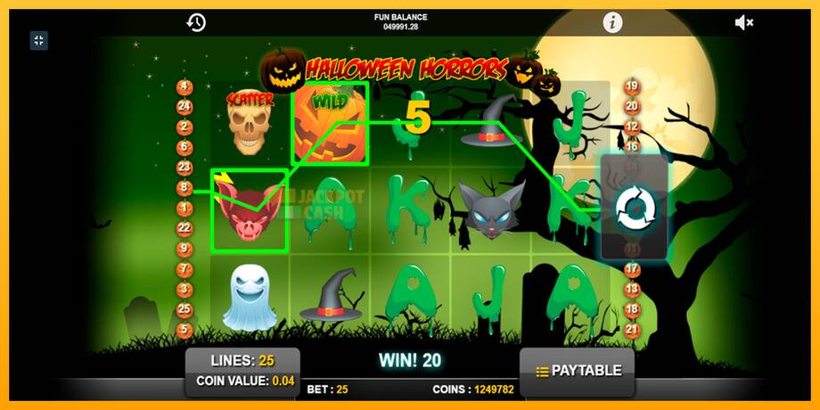 Halloween Horrors машина за игри за пари, слика 7