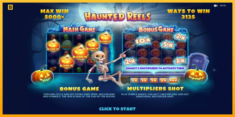 Haunted Reels машина за игри за пари, слика 1