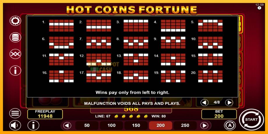 Hot Coins Fortune машина за игри за пари, слика 7