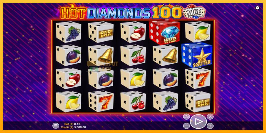 Hot Diamonds 100 Dice машина за игри за пари, слика 1