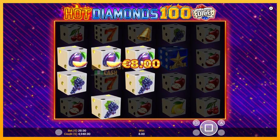 Hot Diamonds 100 Dice машина за игри за пари, слика 2