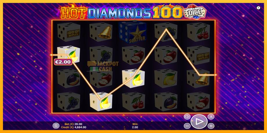 Hot Diamonds 100 Dice машина за игри за пари, слика 3