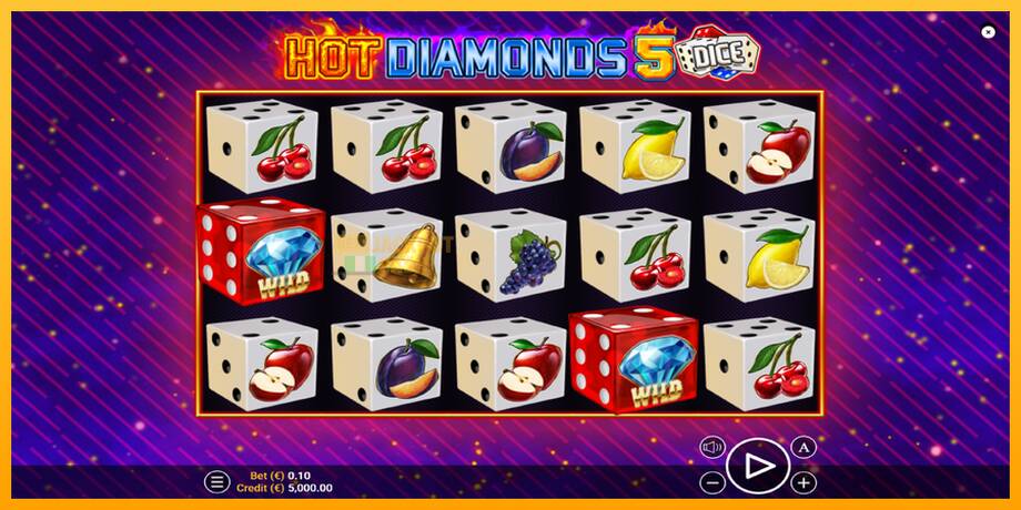 Hot Diamonds 5 Dice машина за игри за пари, слика 1