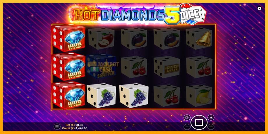 Hot Diamonds 5 Dice машина за игри за пари, слика 4