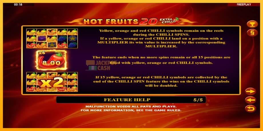 Hot Fruits 20 Extra Chillis машина за игри за пари, слика 7