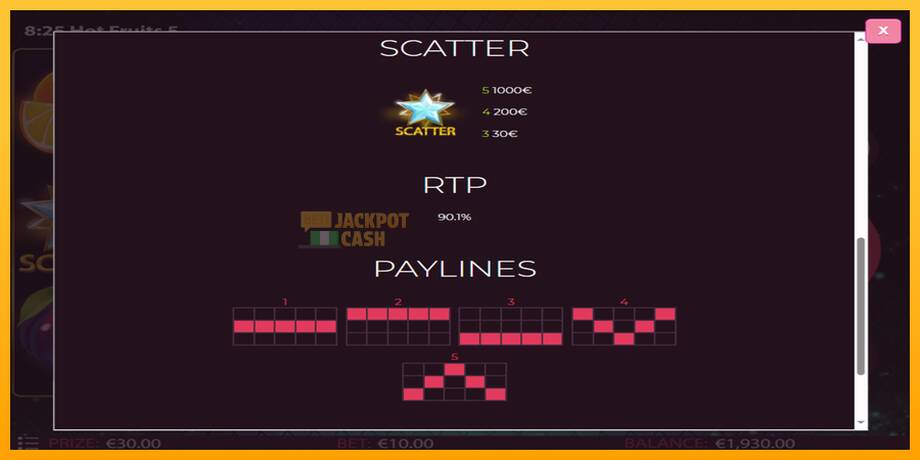 Hot Fruits 5 машина за игри за пари, слика 5