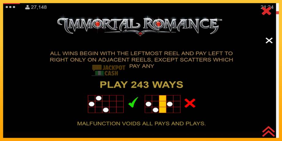 Immortal Romance машина за игри за пари, слика 7