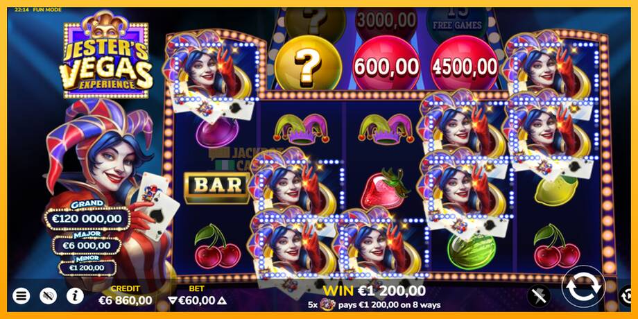 Jesters Vegas Experience машина за игри за пари, слика 4