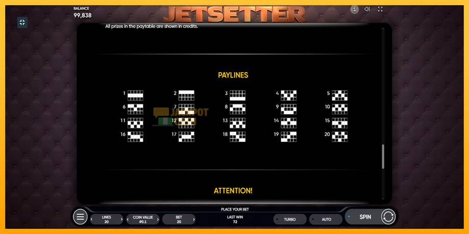 Jetsetter машина за игри за пари, слика 7