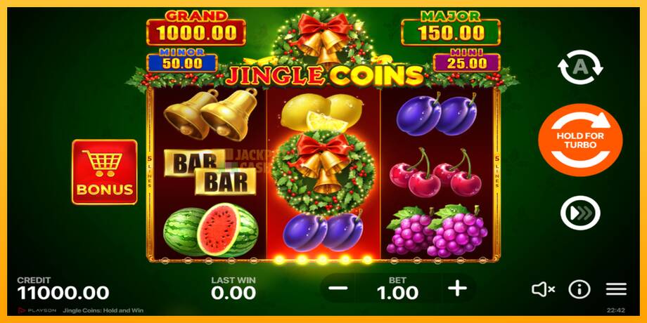 Jingle Coins машина за игри за пари, слика 2