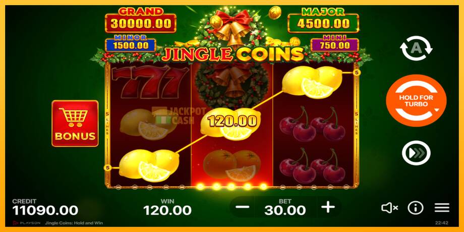 Jingle Coins машина за игри за пари, слика 3