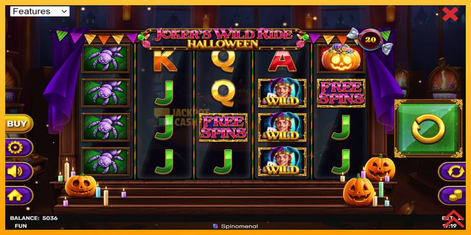 Jokers Wild Ride Halloween машина за игри за пари, слика 2