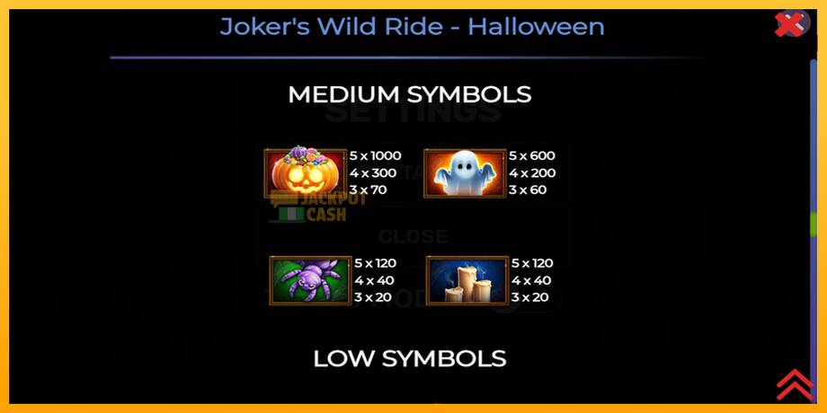 Jokers Wild Ride Halloween машина за игри за пари, слика 5