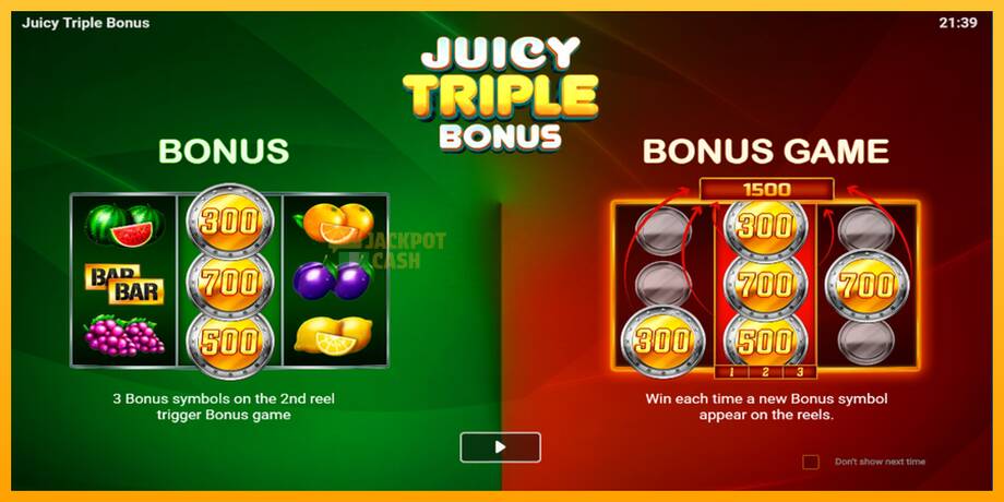 Juicy Triple Bonus машина за игри за пари, слика 1