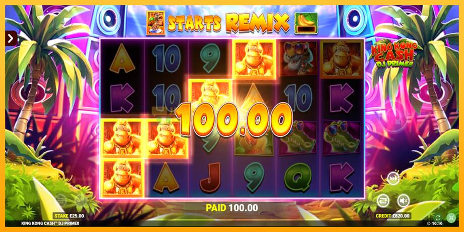 King Kong Cash DJ Prime8 Rapid Fire Jackpots машина за игри за пари, слика 4