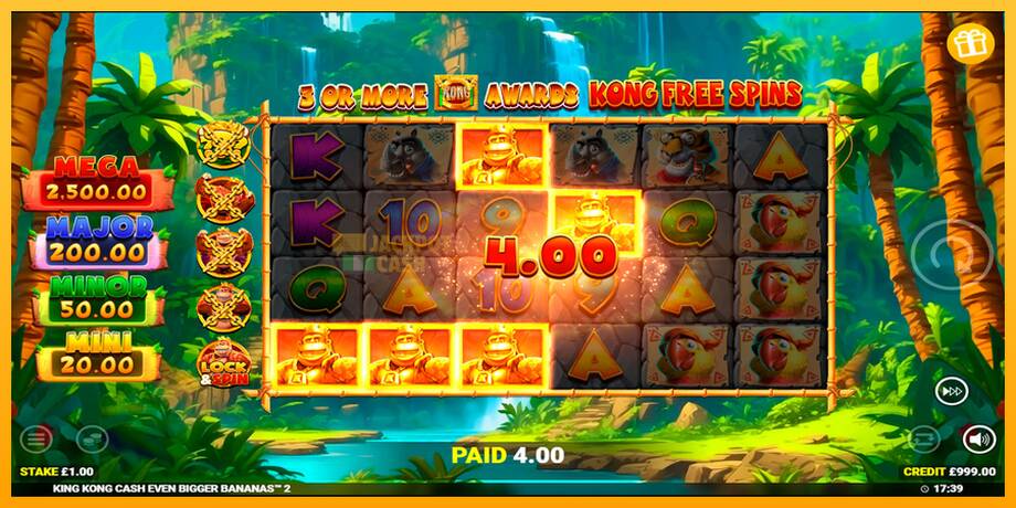 King Kong Cash Even Bigger Bananas 2 машина за игри за пари, слика 4