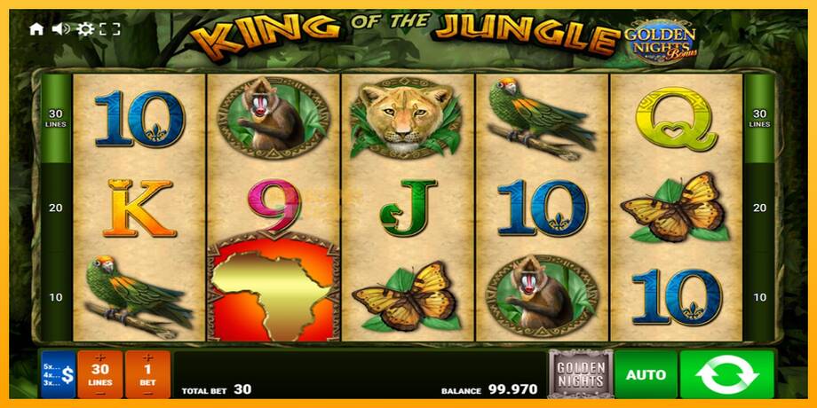 King of the Jungle Golden Nights машина за игри за пари, слика 1