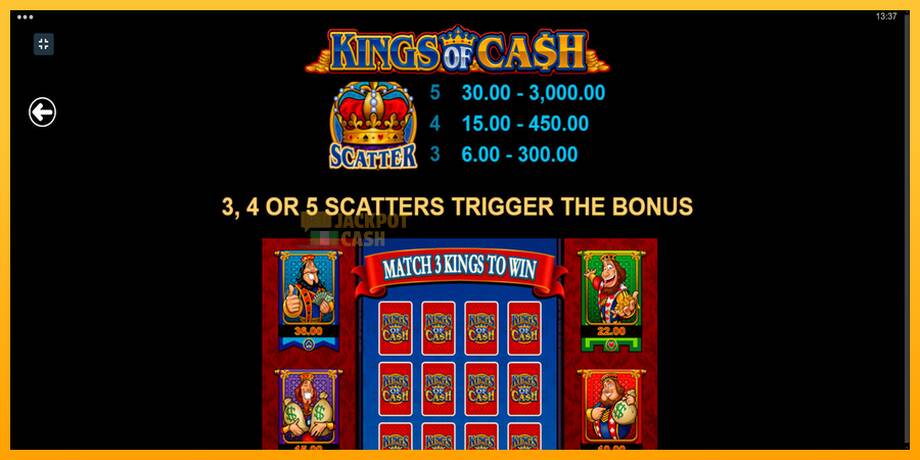 Kings of Cash машина за игри за пари, слика 6