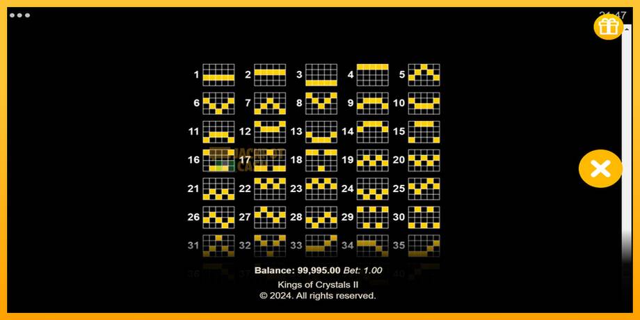 Kings of Crystals II Power Combo машина за игри за пари, слика 7