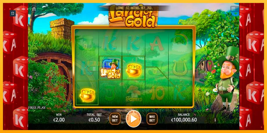 Land of Gold машина за игри за пари, слика 4