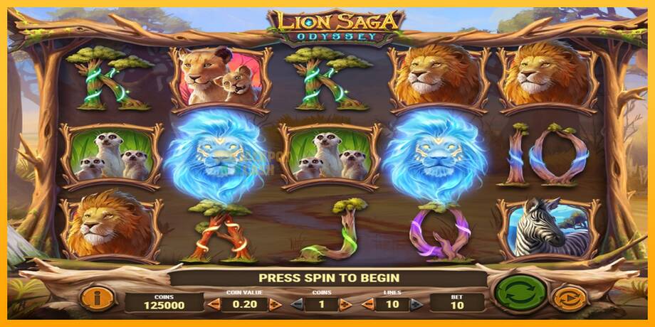 Lion Saga Odyssey машина за игри за пари, слика 1