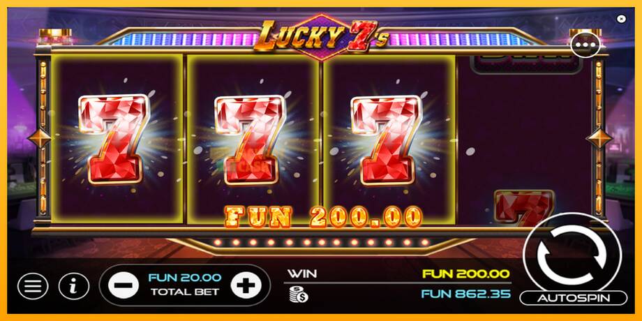 Lucky 7s машина за игри за пари, слика 4