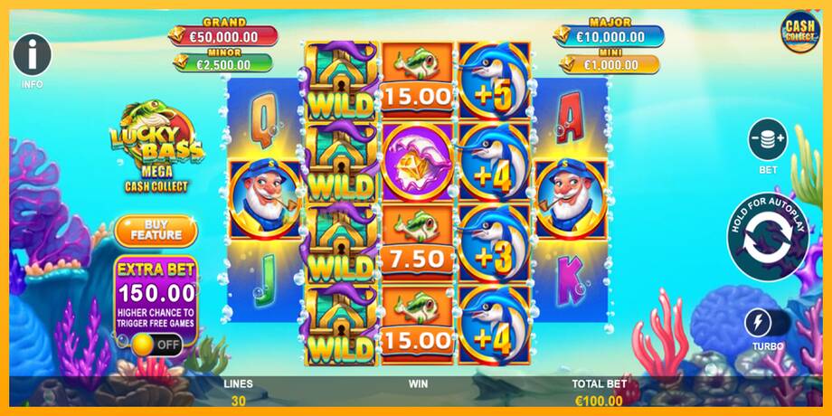 Lucky Bass Mega Cash Collect машина за игри за пари, слика 2