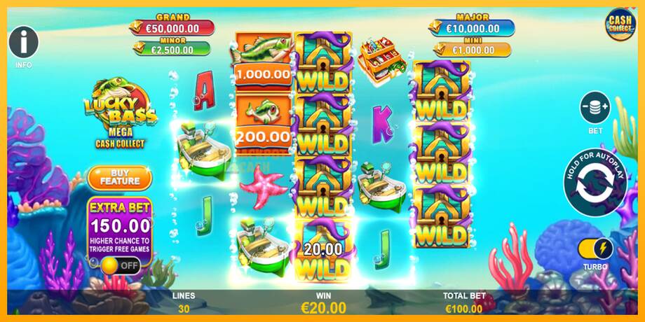 Lucky Bass Mega Cash Collect машина за игри за пари, слика 4