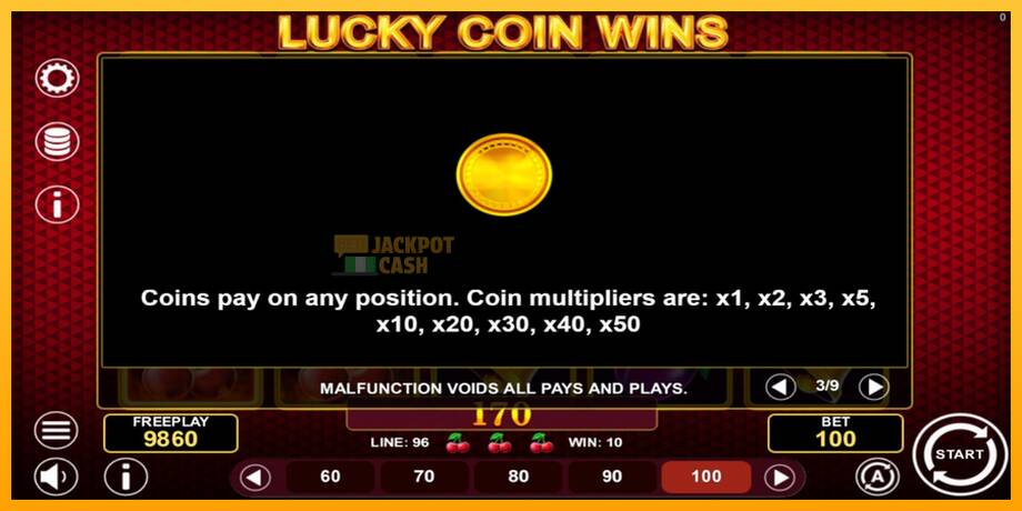 Lucky Coin Wins машина за игри за пари, слика 6