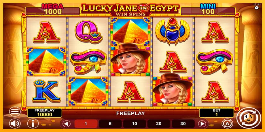 Lucky Jane in Egypt Win Spins машина за игри за пари, слика 1