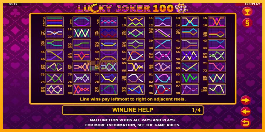 Lucky Joker 100 Extra Gifts машина за игри за пари, слика 6